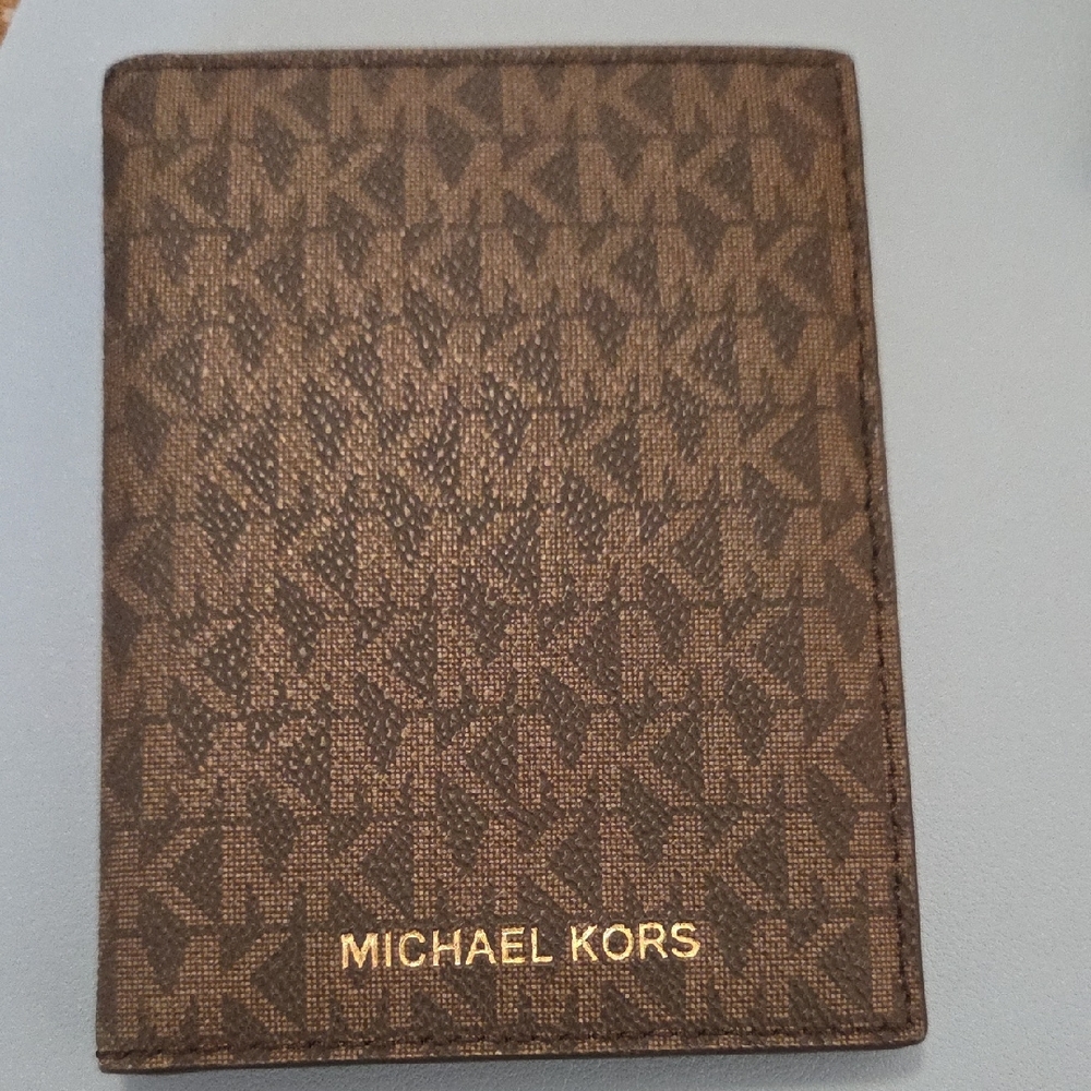 Michael Kors Monogram Brown Passport / Card Holder